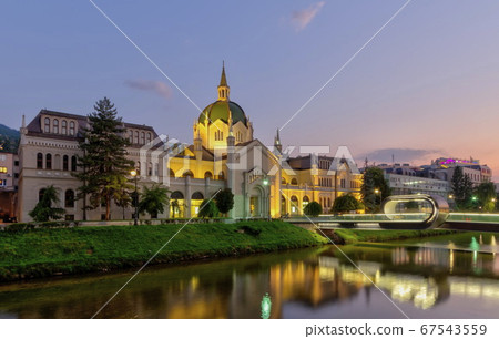 Academy of Fine Arts, Sarajevo, Bosnia and Herzegovina at the night time 67543559