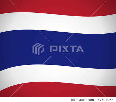 Waving Thailand national flag, vector Waving Thailand national flag, vector 67544068