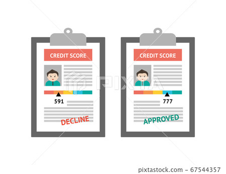 Credit score scale concept flat vector… - Stock Illustration