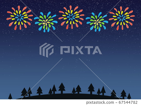 Fireworks summer fireworks display - Stock Illustration [67544782] - PIXTA