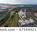 Aerial view of Sri Sendayan Mosque in Malaysia. Very new beautiful mosque in Malaysia. 67544921