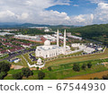 Aerial view of Sri Sendayan Mosque in Malaysia. Very new beautiful mosque in Malaysia. 67544930