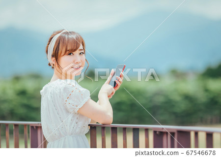 A woman in nature 67546678