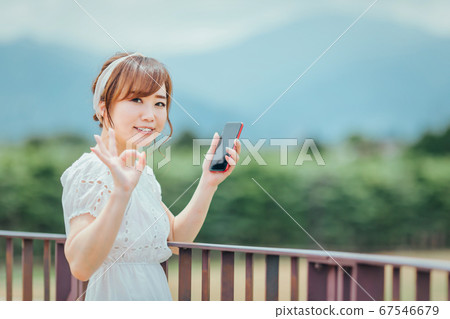 A woman in nature 67546679