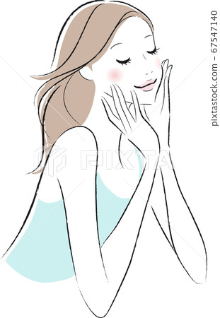Beauty image illustration Long-haired woman 67547140