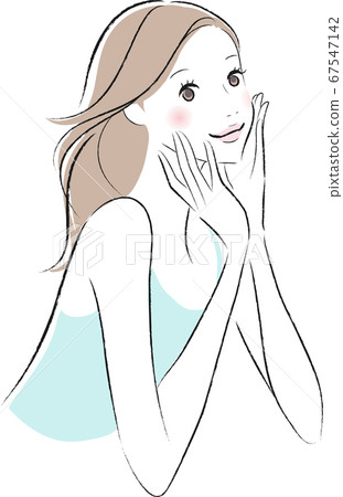 Beauty image illustration Long-haired woman 67547142