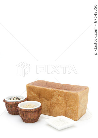 1 brown rice, cereal rice and buckwheat flour surrounding a loaf of bread 1 brown rice, cereal rice and buckwheat flour surrounding a loaf of bread 67548350