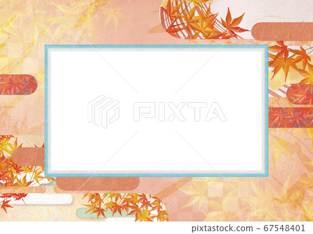 Background Illustration Featuring the Texture of Japanese Paper-Autumn, Autumn Season Background Illustration Featuring the Texture of Japanese Paper-Autumn, Autumn Season 67548401