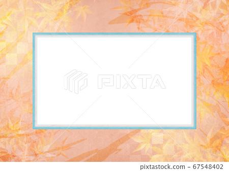Background Illustration Feeling the Texture of Washi Paper-Autumn, Autumnal Seasonal Feeling [XL-A3 350dpi] 67548402