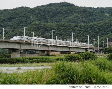 Sanyo Shinkansen N700 series Mizuho across the Chikusa River Bridge Sanyo Shinkansen N700 series Mizuho across the Chikusa River Bridge 67549669