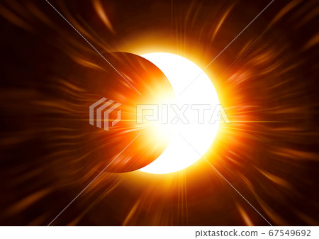 Phenomenon in which the sun is covered by the moon [eclipse] 67549692