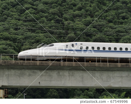 N700 series Nozomi across the Chikusa River Bridge on the Sanyo Shinkansen 67549996