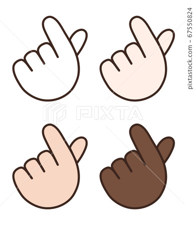 Hand sign finger heart illustration 67550824