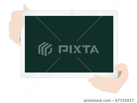 Hand with tablet 67550937