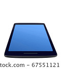 Black Tablet with blank screen for mock up 67551121