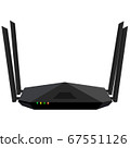 Black Modern Internet Wireless router with 4 67551126