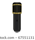 Condenser Microphone in Black and Gold color 3d 67551131