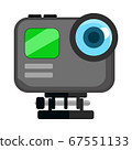 Black Modern Action Camera for Sport Video Camera 67551133