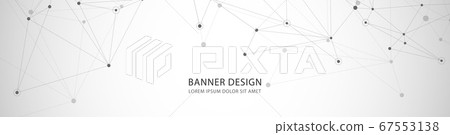 Vector banner design, network connection with... - Stock Illustration ...