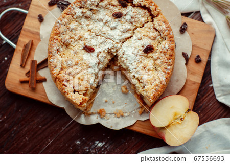 Homemade delicious apple pie with different Homemade delicious apple pie with different 67556693
