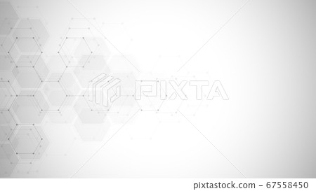 Abstract medical background with hexagons shape... - Stock Illustration ...
