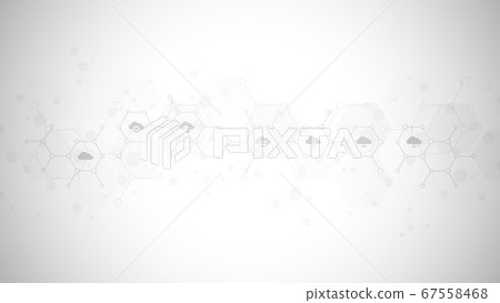 Cloud computing concept with flat icons and symbols. Innovation technology background. Cloud computing concept with flat icons and symbols. Innovation technology background. 67558468