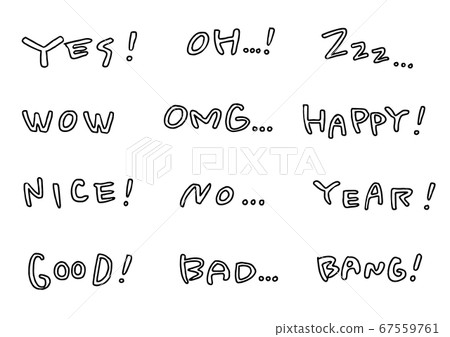 Simple English onomatopoeia 67559761