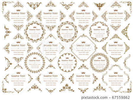 Vintage ornament set. Various frame materials. 67559862