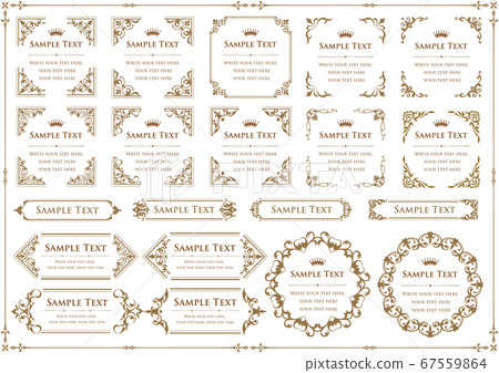 Vintage ornament set. Various frame materials. 67559864