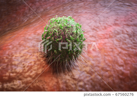 Green cancer cell 67560276