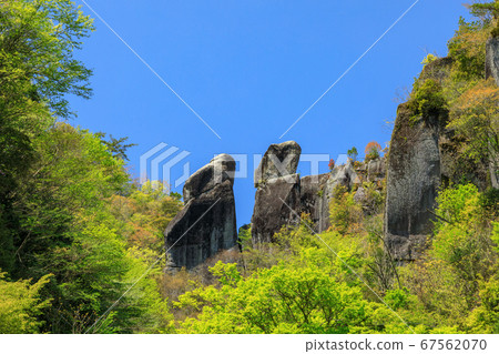 Fresh green Yabakei Ichimoku eight views Meotoiwa in sunny May Fresh green Yabakei Ichimoku eight views Meotoiwa in sunny May 67562070