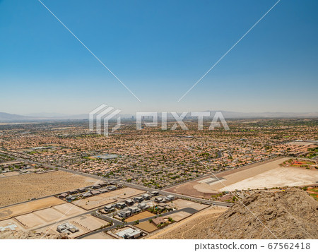 Aerial view of the famous strip cityscape from Aerial view of the famous strip cityscape from 67562418