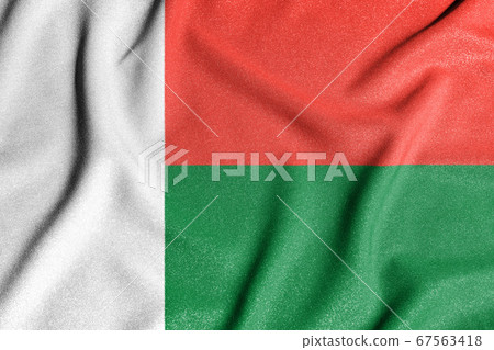 National flag of the Madagascar. The main symbol 67563418