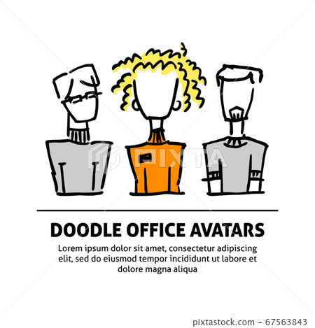 A square vector image with dooodle business A square vector image with dooodle business 67563843