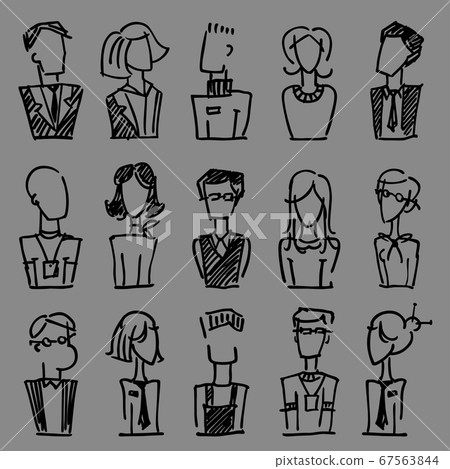 A set of vector dooodle business avatar for A set of vector dooodle business avatar for 67563844