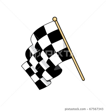 Checkered race flag flat vector illustration 67567343