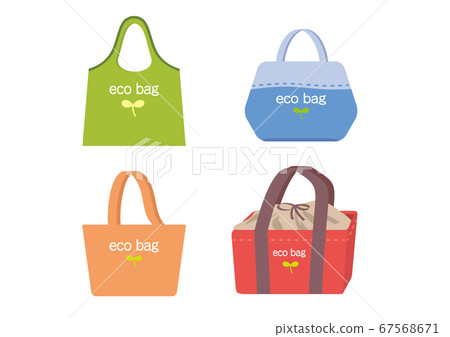 Illustration of eco bag and my bag 67568671