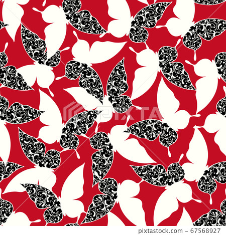 蝴蝶形裝飾圖案 67568927