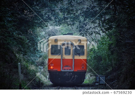 小湊鐵路在森林裡 67569230