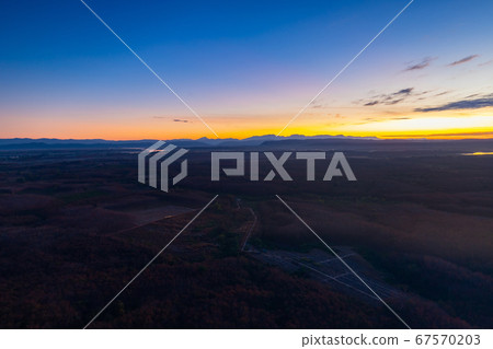 Beautiful sunrise at Three Rock Whale of Phu Sing 67570203