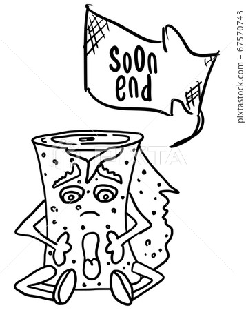 scared monster toilet paper. doodle style vector scared monster toilet paper. doodle style vector 67570743
