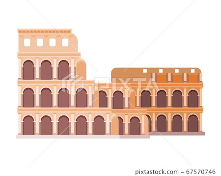 Rome building colosseum in flat style new version Rome building colosseum in flat style new version 67570746