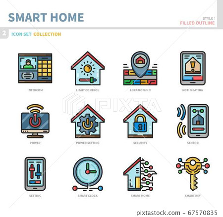 smart home icon set 67570835