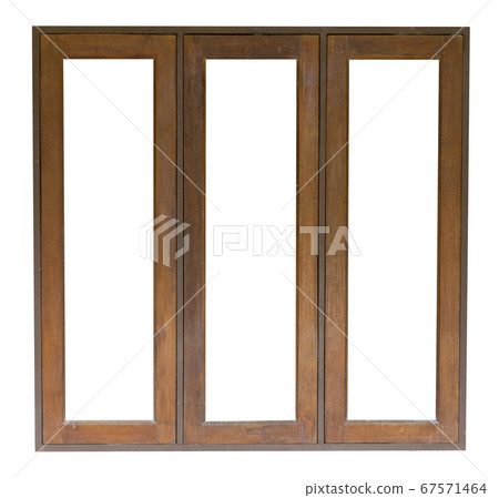 Wood window isolated on white background. Save Wood window isolated on white background. Save 67571464