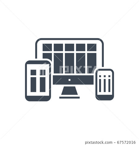 Responsive Web Design Vector Glyph Icon Responsive Web Design Vector Glyph Icon 67572016