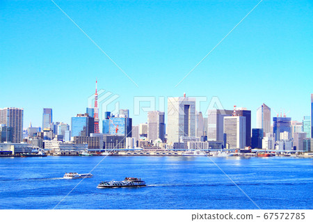 東京，東京鐵塔和水上巴士景觀 67572785