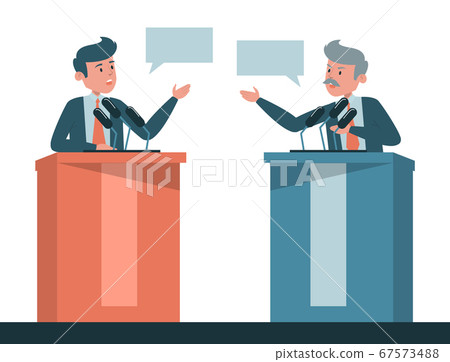 Candidates on discussion, presidential election in 67573488