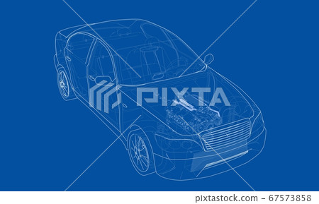 Concept car. 3d illustration Concept car. 3d illustration 67573858
