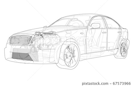 Concept car. 3d illustration 67573966