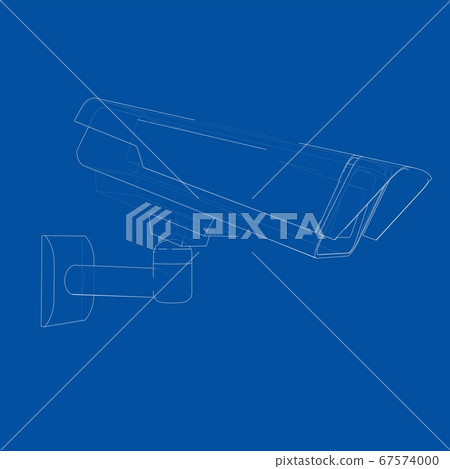 Outline CCTV camera. Security camera Outline CCTV camera. Security camera 67574000